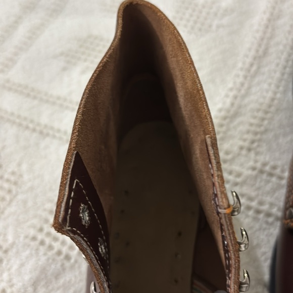 Hand Made Brown Leather Lace Up Boots Size‎ 7 main image 5